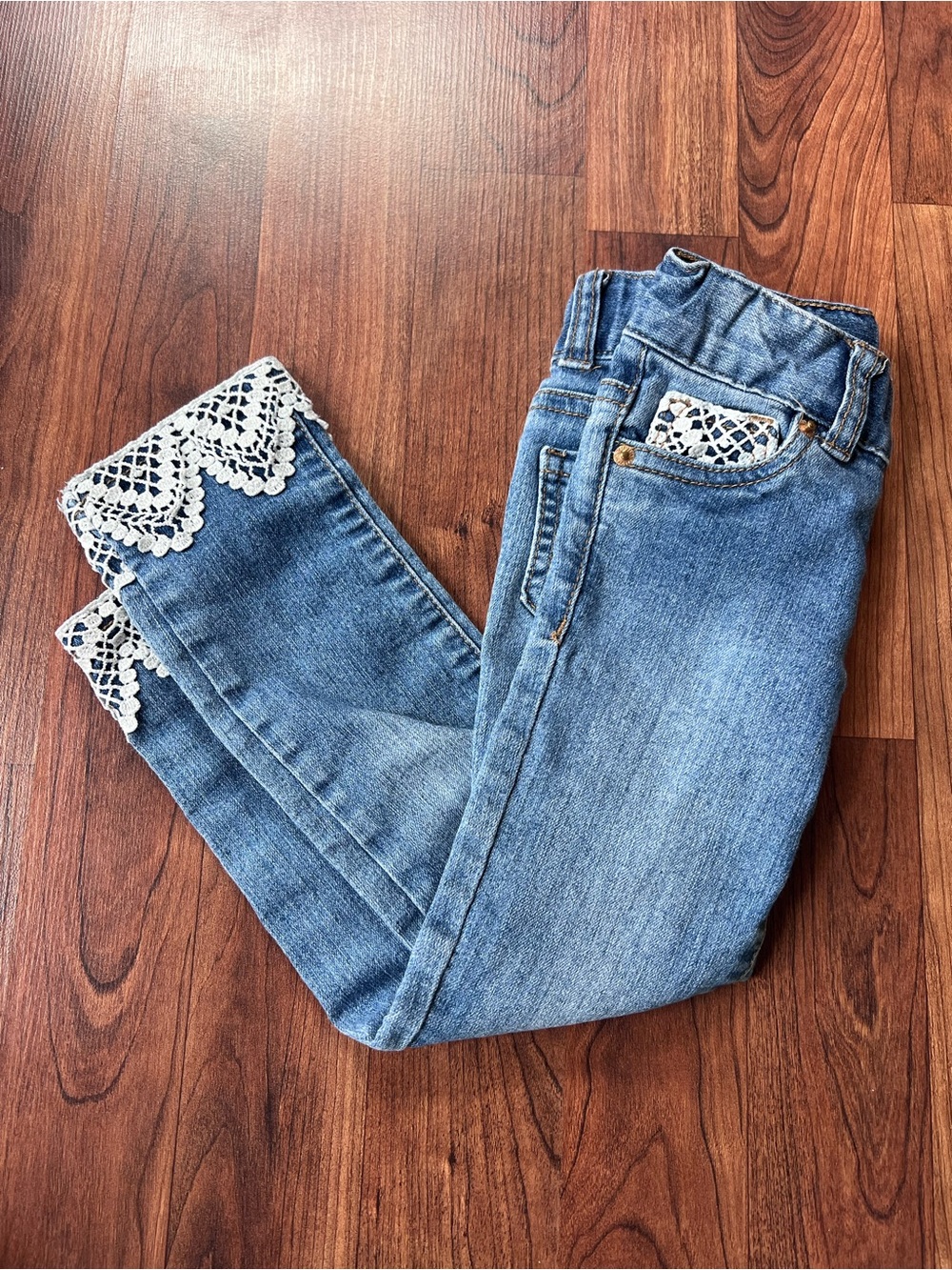 Cat & Jack Crochet Detail Skinny Jeans 3T